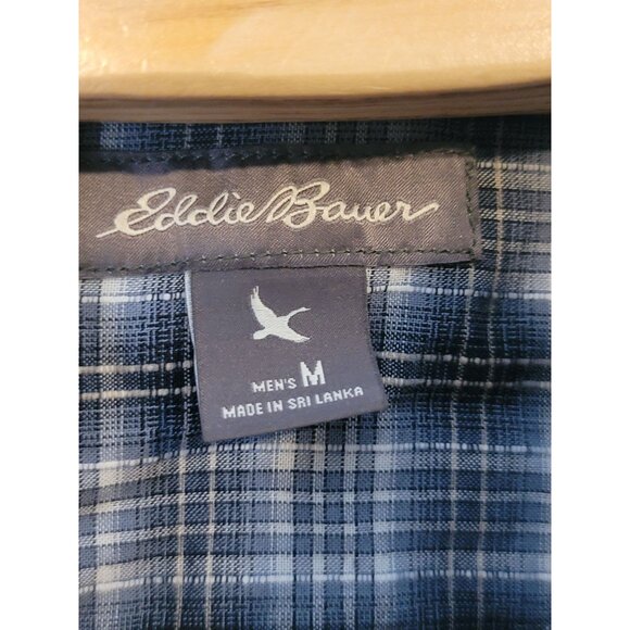 Eddie Bauer Pearl Snap Button Up Shirt Long Sleeve Gray White‎ Classic Fit - Picture 5 of 5